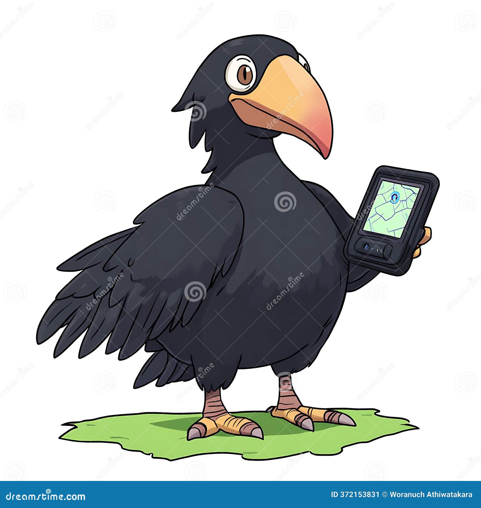 cartoon-crow-holding-smartphone-gps-navigation-app-friendly-expression-displaying-image-perfect-illustrating-372153831.jpg